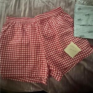 Shop Talulah Red Gingham/Plaid Women's Boxer Shorts